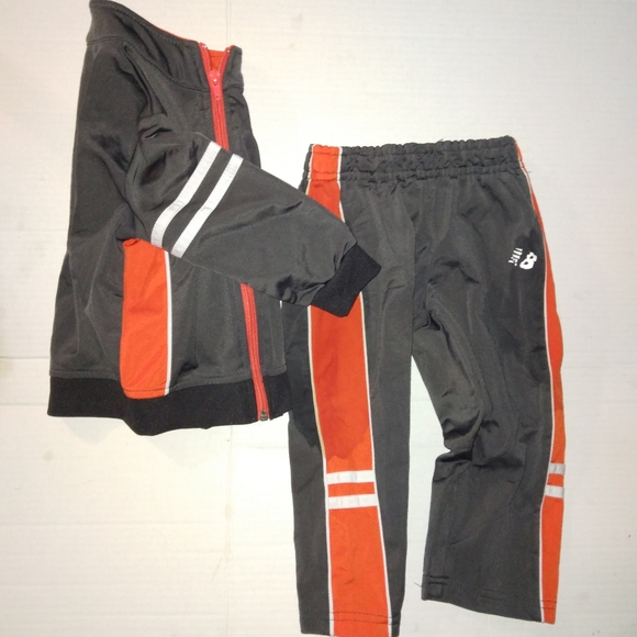 L@@K! Fabulous 24MO Gray/Orange/White adorable NEW BALANCE Tracksuit Athletic - Picture 12 of 15